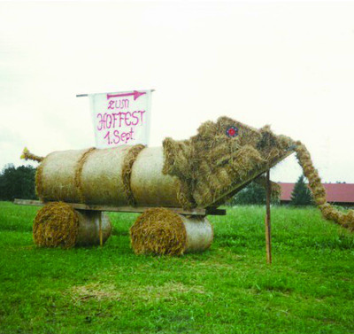Wegweiser zum Aglassinger Hoffest 1996