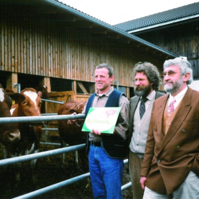 JA!Natürlich MusterhofAuszeichnung für Fam. Haitzmannn 1999