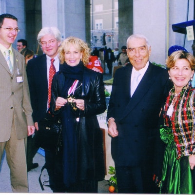 Dr. Helmut Zilk mit Gattin Dagmar Koller beim Biofest 2004