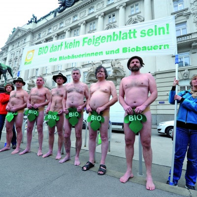 Biobauernprotest mit Salzburger Beteiligung 2014 in Wien