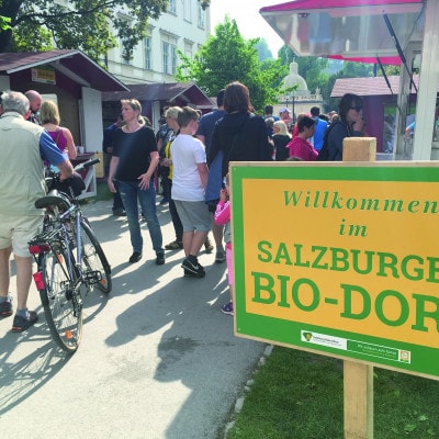 Das Salzburger Bio-Dorf beim Salzburg Marathon 2018