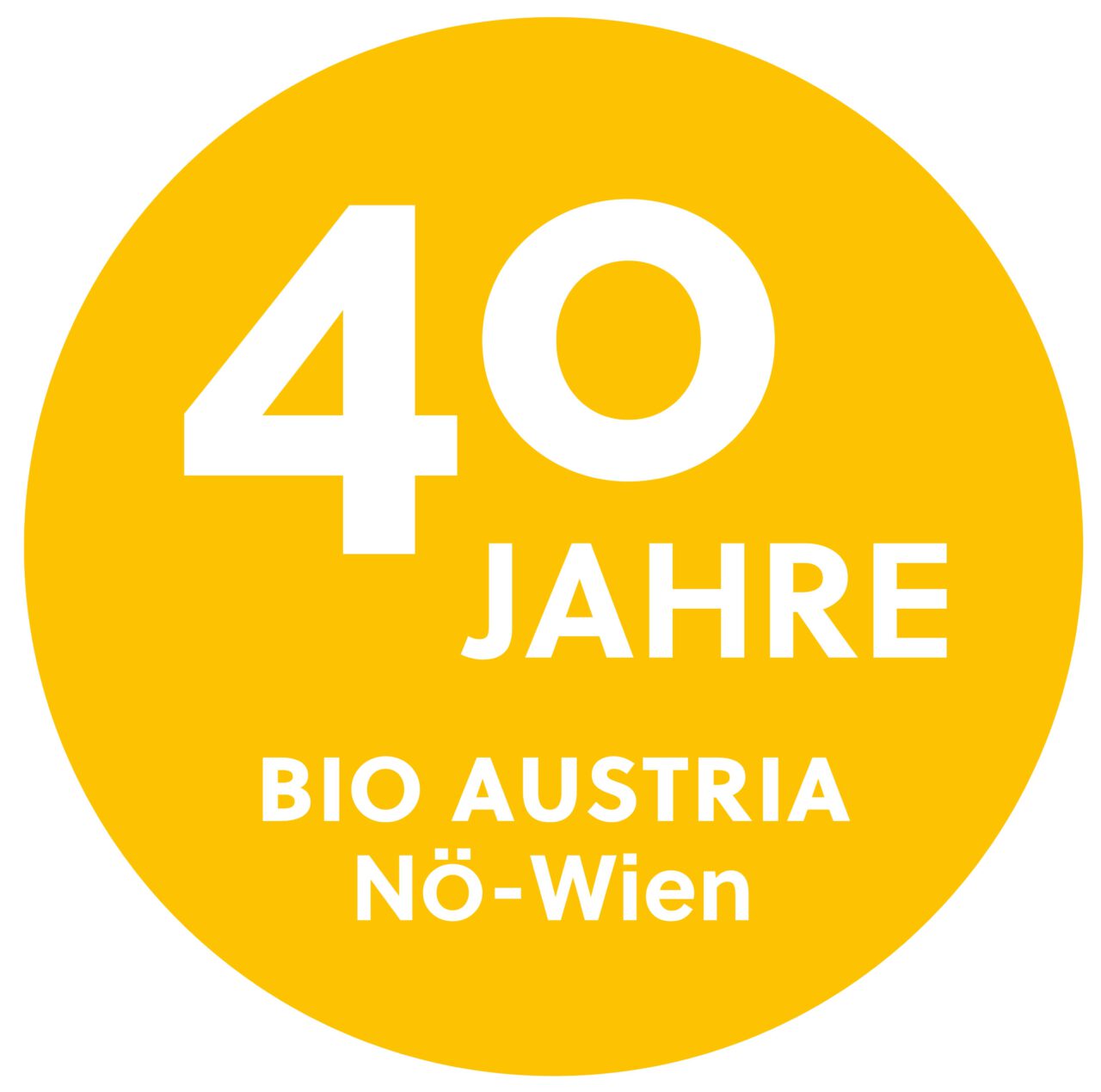 Aufkleber_40 Jahre BIO AUSTRIA NÖ und Wien