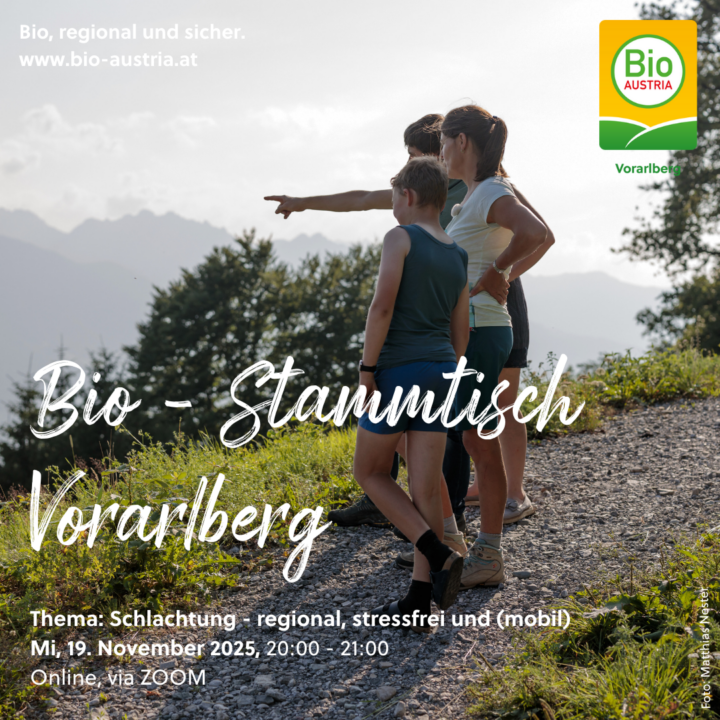 Ankündigung online Bio-Stammtisch Vorarlberg 19.11.25