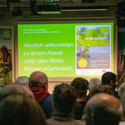 © BIO AUSTRIA/Michael Schimanek Publikum und Bühne bei "Wissen Und Genießen"