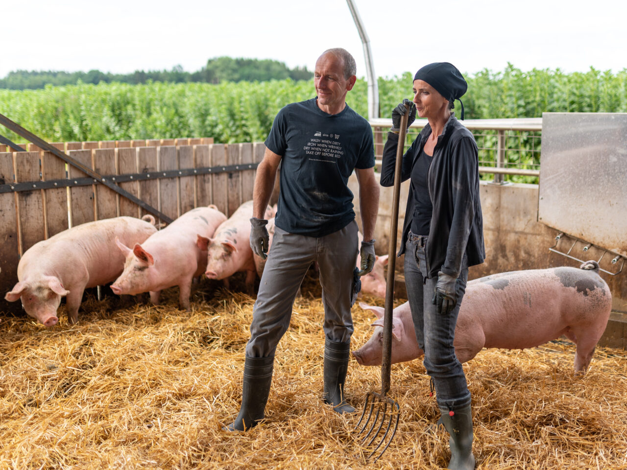 Schweinestall, Menschen