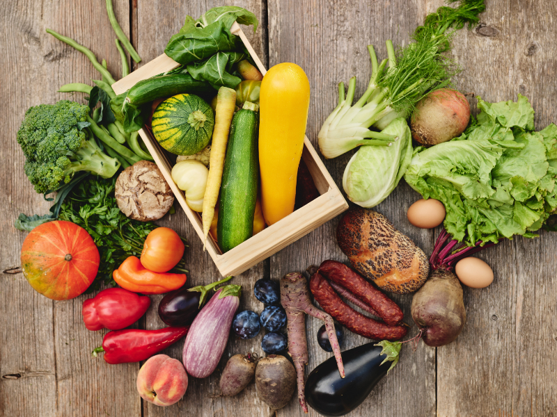 Bio-Gemüse in Kiste