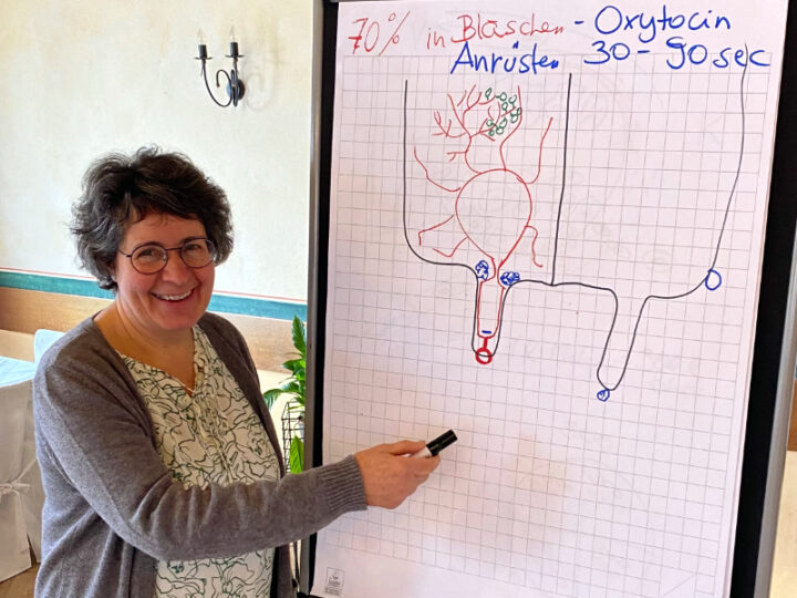 Tierärztin mit Flipchart