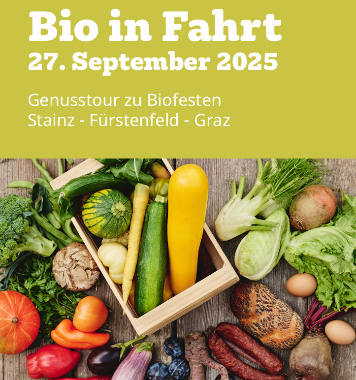 Werbung für Veranstaltung Bio in Fahrt