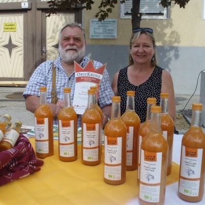 Obstsaftverkaufsstand am Biofest Frauenkirchen 2016