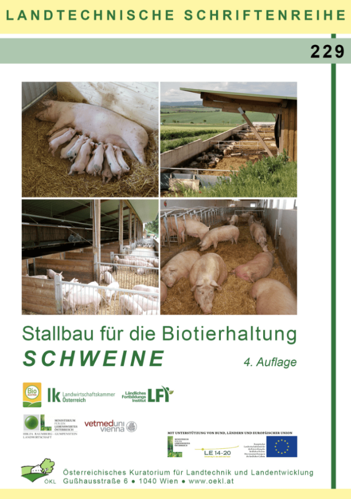 Titelblatt Stallbau für die Biotierhaltung Schweine
