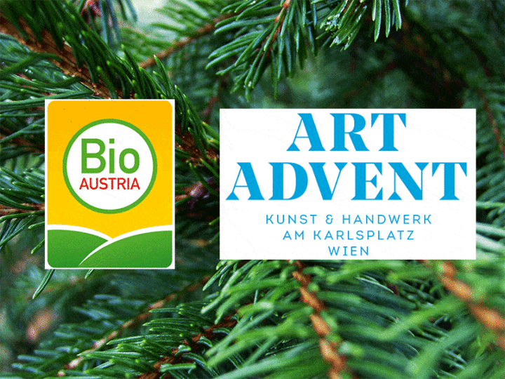 Plakat ART ADVENT mit BIO AUSTRIA-Logo